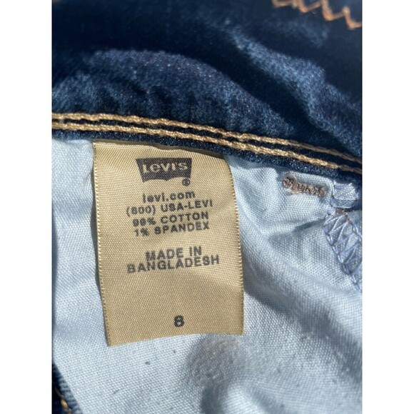 Levi’s 515 Bermuda Jean Shorts Women’s 8 Dark Wash Mid Rise Summer Denim - Picture 3 of 9